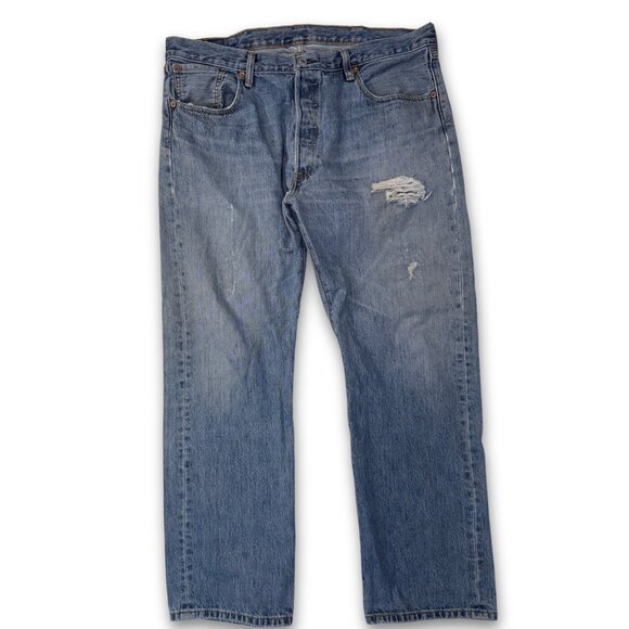 Levi's Other - Levi's 501s Distressed Straight Leg Jeans | 38x30 | Rugged Jeans with Button Fly